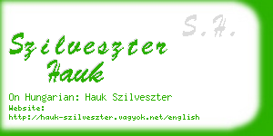 szilveszter hauk business card